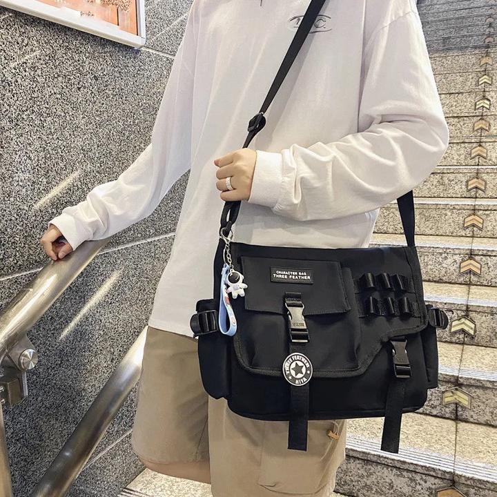 Only-Bags.Store Umhängetaschen Nylon Postman Student Schulter Messenger Bag Grosse Satchel Fashion Bookbag Grosse