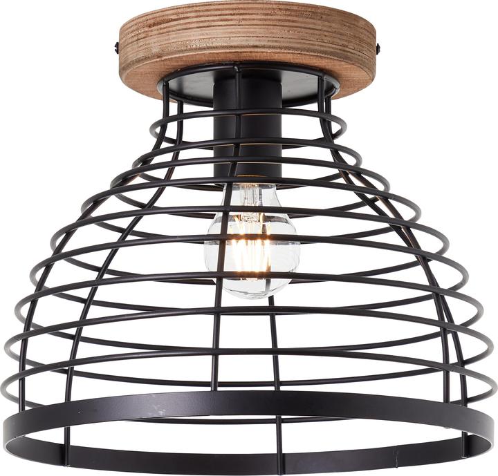 Produktbild Brilliant Avia Deckenleuche 30cm schwarz/holz (E27)