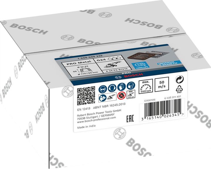 Produktbild Bosch Professional Zubehör PRO Metal Konischer Schleiftopf, 90 x 110 x 55 mm, G24 (24)