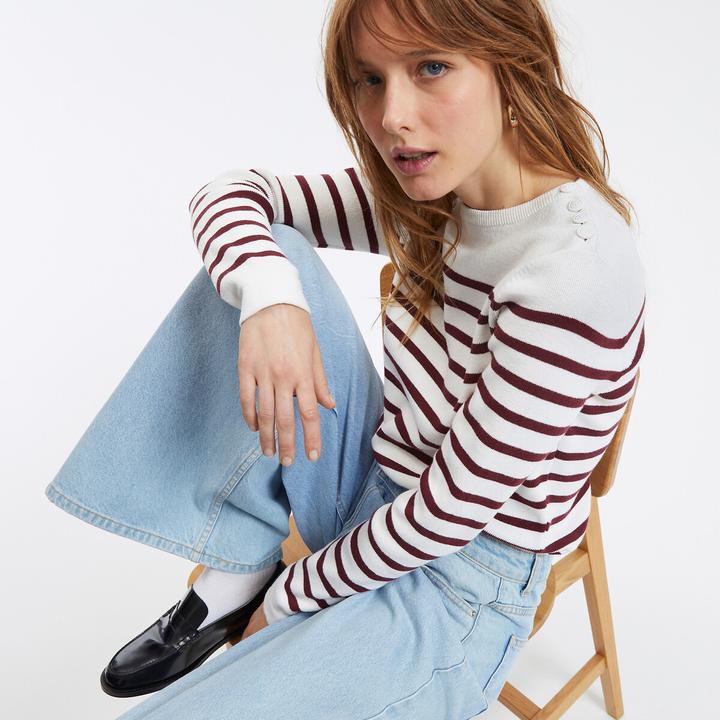 Produktbild La Redoute Collections Gestreifter Pullover (38, M)