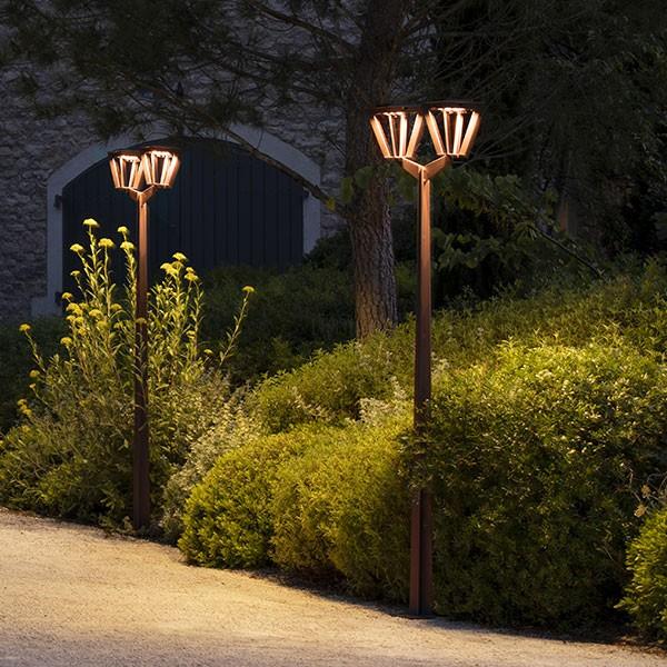Image du produit Les Jardins Metro Lampadaire solaire Double sans fil 500 lumens (500 lm)