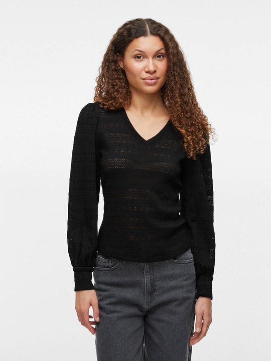 Actual product image Vila V-Ausschnitt Oberteil mit langen Ärmeln (L)