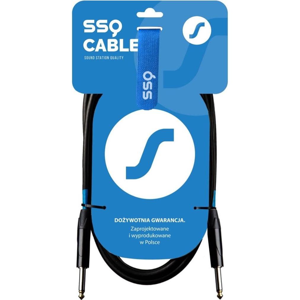 SSQ JMPJMP1 SS-1444 Kabel Jack Mono - Jack Mono 1 m Schwarz (1 m, 6.3mm Klinke (Jack)), Audio Kabel
