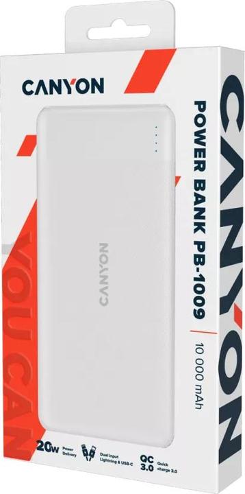 Produktbild Canyon Power bank PB-109 10000 mAh (10000 mAh, 20 W, 37 Wh)