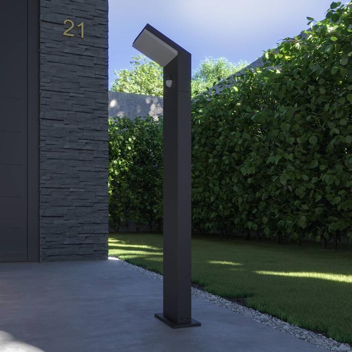 Actual product image Arcchio Yolena Outdoor Garden Light w/Sensor H100 Dark Grey/White (1700 lm, IP54)