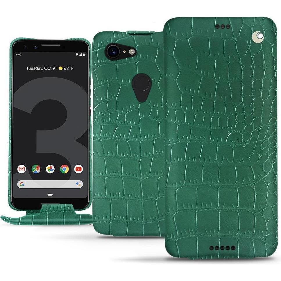 Noreve Lederschutzhülle vertikal (Google Pixel 3 XL), Smartphone Hülle, Grün