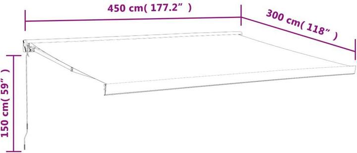 Produktbild vidaXL Markise (3 m)