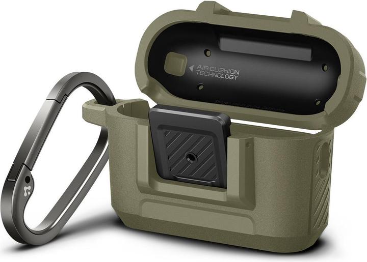 Actual product image Spigen Lock Fit Airpods Pro 1/2 Vintage Khaki