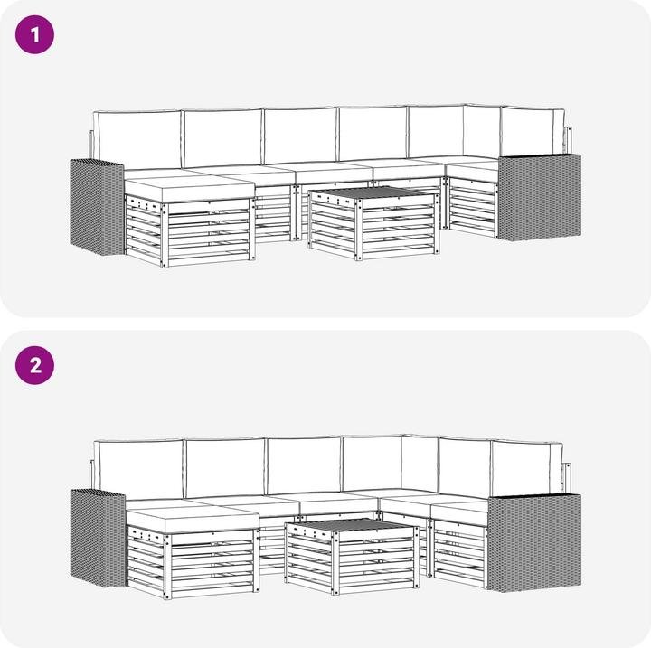 Produktbild vidaXL Outdoor-Sofa