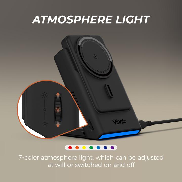 Immagine prodotto Vinnic AELLO PEAK Charging Dock (5000 mAh, 15 W, 15 Wh)