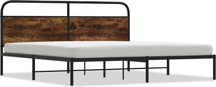 Produktbild vidaXL Bettgestell ohne Matratze 100x190 cm Räuchereiche Holzwerkstoff (100 x 190 cm)