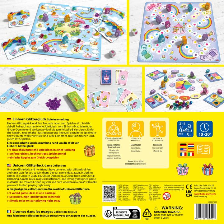 Productafbeelding Haba Eenhoorn glitter geluk spel collectie (Engels, Duits, Italiaans, Frans)