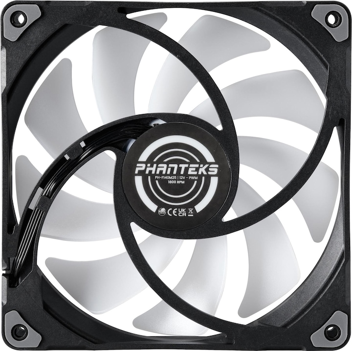 Actual product image Phanteks M25 PWM D-RGB fan, 3-pack - 140mm, black (140 mm, 3 x)
