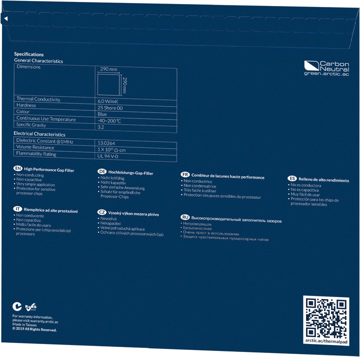 Image du produit Arctic APT2561 (1.50 mm, 6 W/m K)