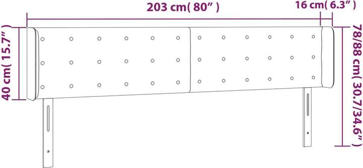 Actual product image vidaXL Farlie (203 x 16 x 88 cm)