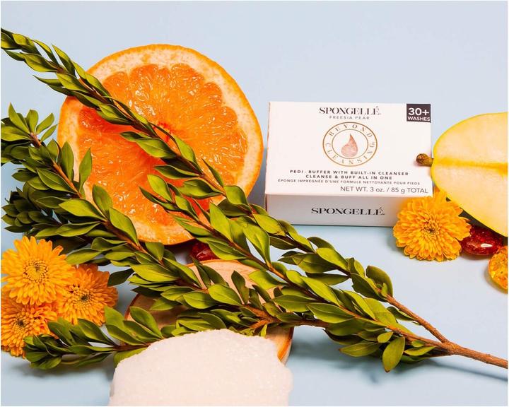 Actual product image Spongellé Pedi-Buffer - Freesia Pear (Foot bath)
