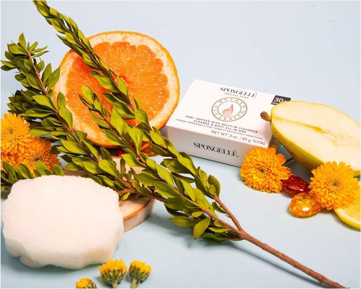 Actual product image Spongellé Pedi-Buffer - Freesia Pear (Foot bath)