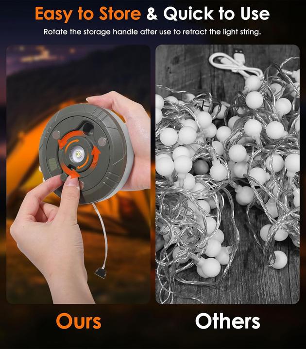 Produktbild MoKo Aufrollbare Camping-LED-Lichterkette