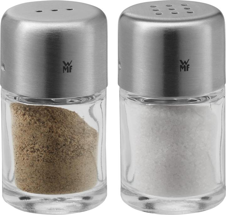 Produktbild WMF Salz und Pfefferstreuer Set 2tlg Streuer klein Bel Gusto Edelstahl matt (Pfeffer, Salz)
