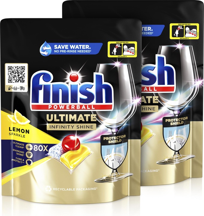 Actual product image Finish Ultimate Infinity Shine Lemon DUO (Tabs, 160 x)