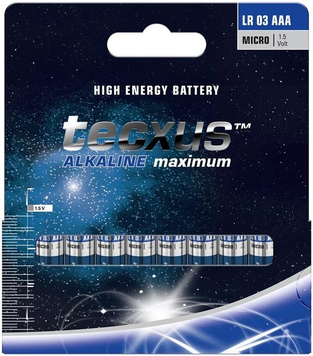 Image du produit Tecxus Alkaline Maximum - Pile 10 x AAA (10 pcs, AAA, 1200 mAh)