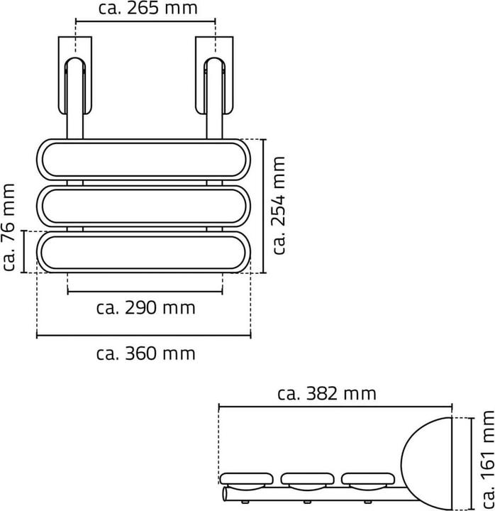 Produktbild Ridder Duschklappsitz weiss Pro (130 kg)