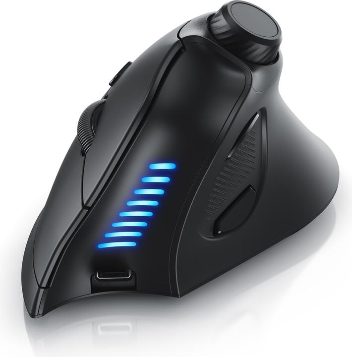 Actual product image CSL Wireless vertical mouse, 2.4 GHz radio, 250dpi, ergonomic wireless mouse, against mouse arm / (Wireless)