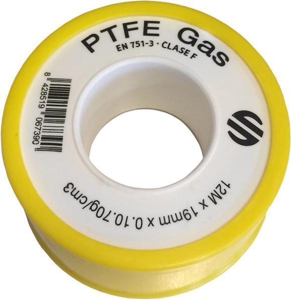 Produktbild GAS TEFLON TAPE 19MMX12MX0.1MMX70G/M2 (19 mm)