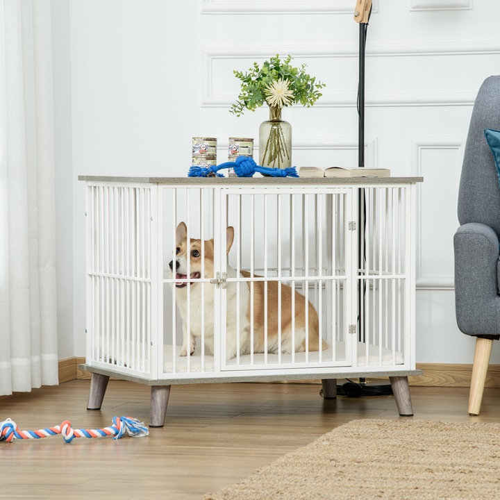 Actual product image PawHut Dog cage with raised design