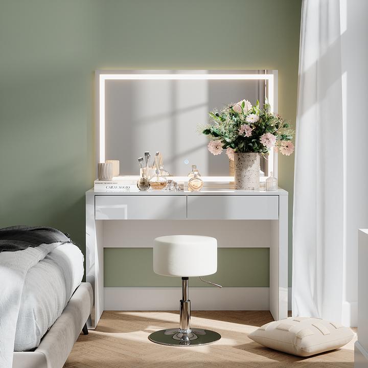 Actual product image Vicco Annabelle with LED mirror and stool (110 x 50 x 75.50 cm)