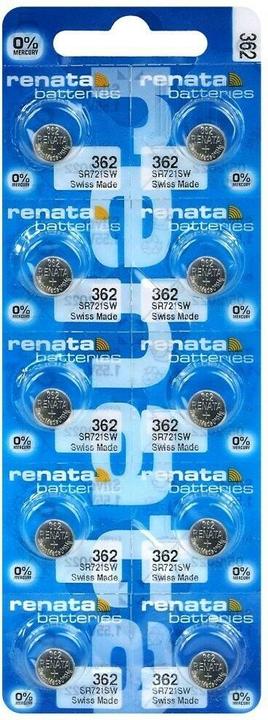 Actual product image Renata 362 / SR721SW - 10 button cells (10 pcs., SR58, 23 mAh)