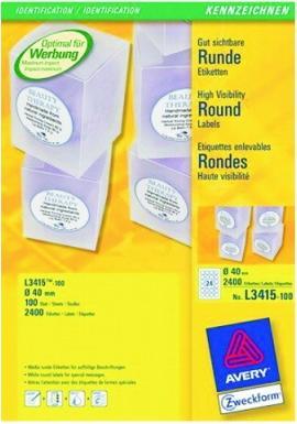 Actual product image Avery Round labels