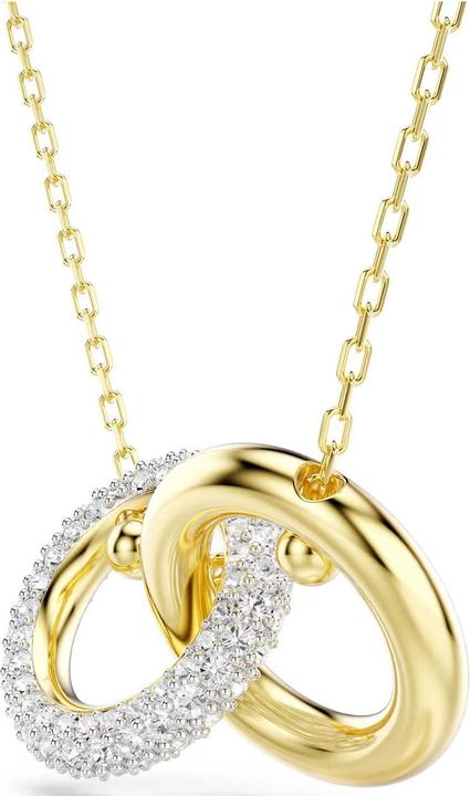 Actual product image Swarovski Dextera Necklace Intertwined Hoop White Gold (Swarovski Metal, 38 - 45 cm)