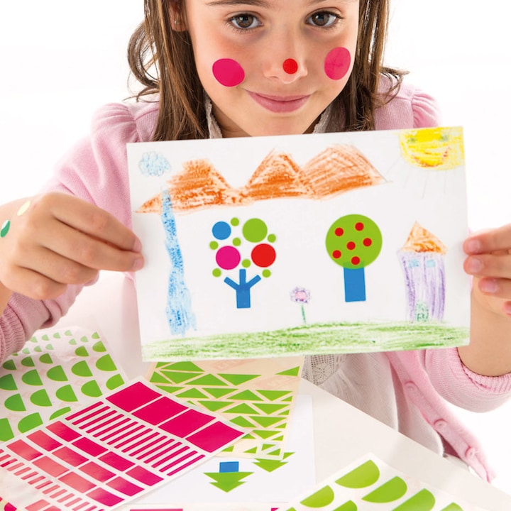 Image du produit Apli Kids sticker Creative "rond", sur rouleau, vert