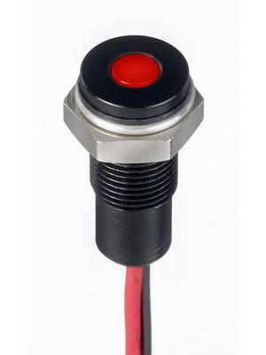 Produktbild RS PRO 6mm flush IP67 sealed black LED,red 20mA