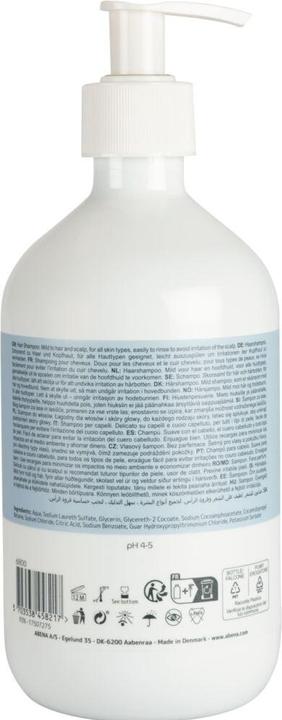 Actual product image Abena Hair Shampoo,, 500 ml, no colorants or perfume (500 ml, Liquid shampoo)