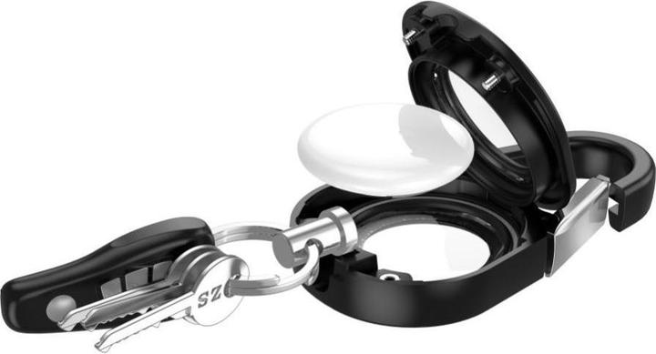 Produktbild Tech-Protect Slidelock Karabiner Schlüsselanhänger Apple Airtag 1 / 2 Schwarz