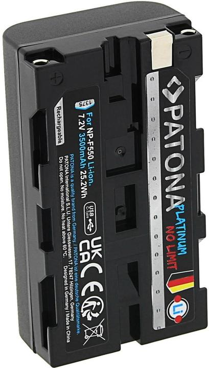Produktbild Patona Platinum Akku Sony NP-F550 USB-C (Kamera Akku)