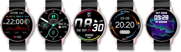 Produktbild Giewont GW120-3 Roségold-Schwarze Smartwatch