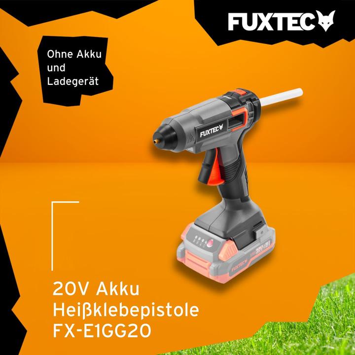 Actual product image Fuxtec 20V cordless hot glue gun FX-E1GG20