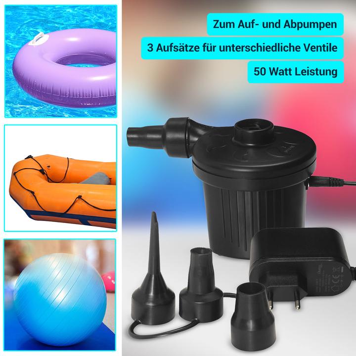 Produktbild Casativo Elektrische Luftpumpe mit 3 Luftdüsen, 12 V / 230 V, 50 W