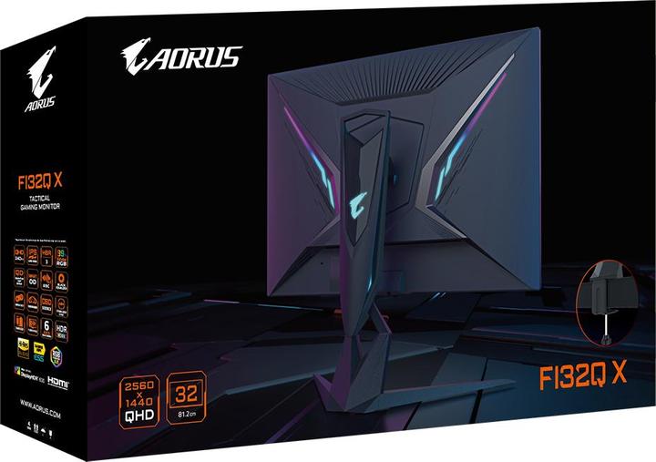 Actual product image Gigabyte Aorus FI32Q X (2560 x 1440 pixels, 32")
