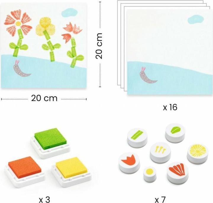 Actual product image Djeco Stempelset Blumen