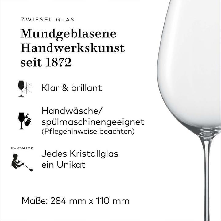 Produktbild Zwiesel Bordeauxglas Enoteca 130 (101.20 cl, 2 Gläser, Rotweingläser)