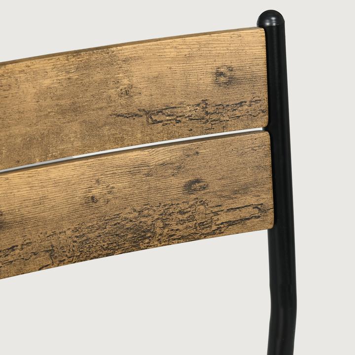 Image du produit Homcom Essgruppe MDF, Metall Rustikal-Braun (Panneau de bois MDF)