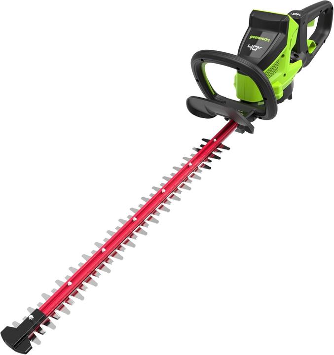 Greenworks Taille-haie sans fil, lame double action, coupe 28 mm, 3400 tr/min, 3 kg (Fonctionnement sur batterie)
