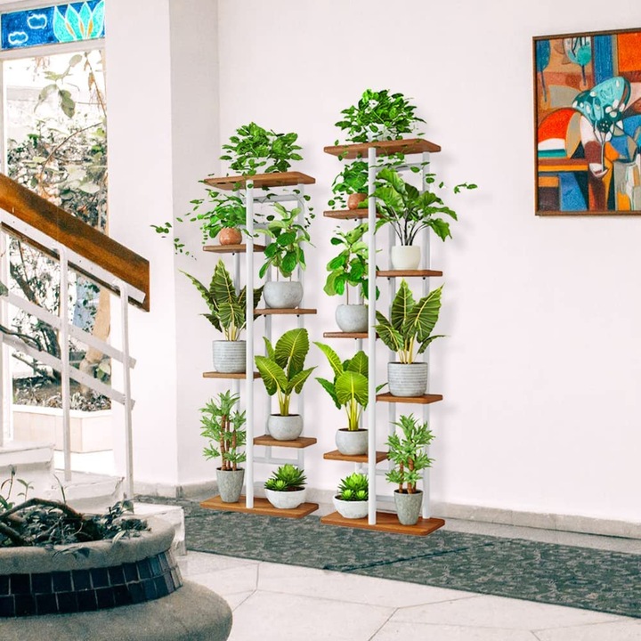 Actual product image QLFJ-FurDec Plant stairs 7 animal 8 pots