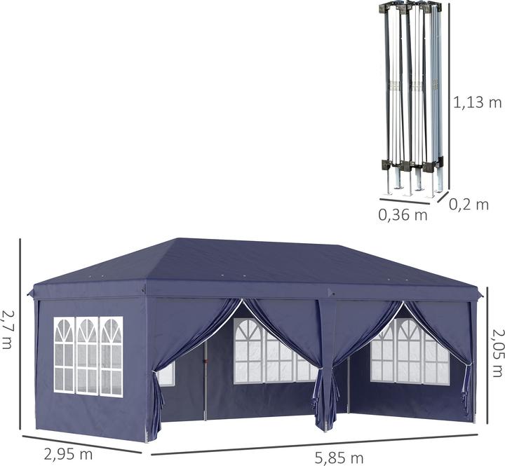 Image du produit Outsunny Pavillon pliable (585 cm, 295 cm)