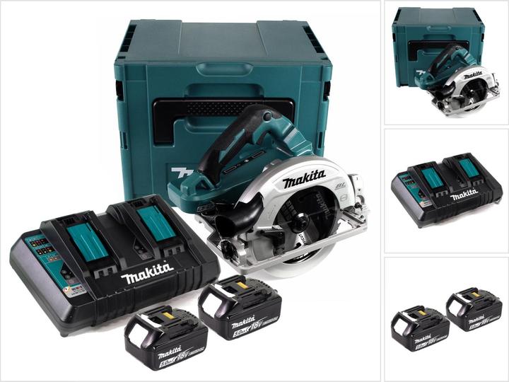 Image du produit Makita DHS 782 PT2J Scie circulaire portative sans fil 36V (2x18V) 190 mm Brushless dans Makpac + 2x 5,0