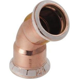 Geberit, Rohrverbindungstechnik, elbow 45 ° Mapress Kupfer Gas 28mm (34517) (Winkelverbindung)
